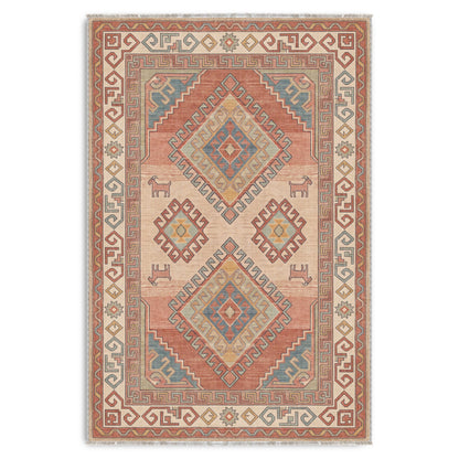 RW30490310 washable chenille area rug viewed from above