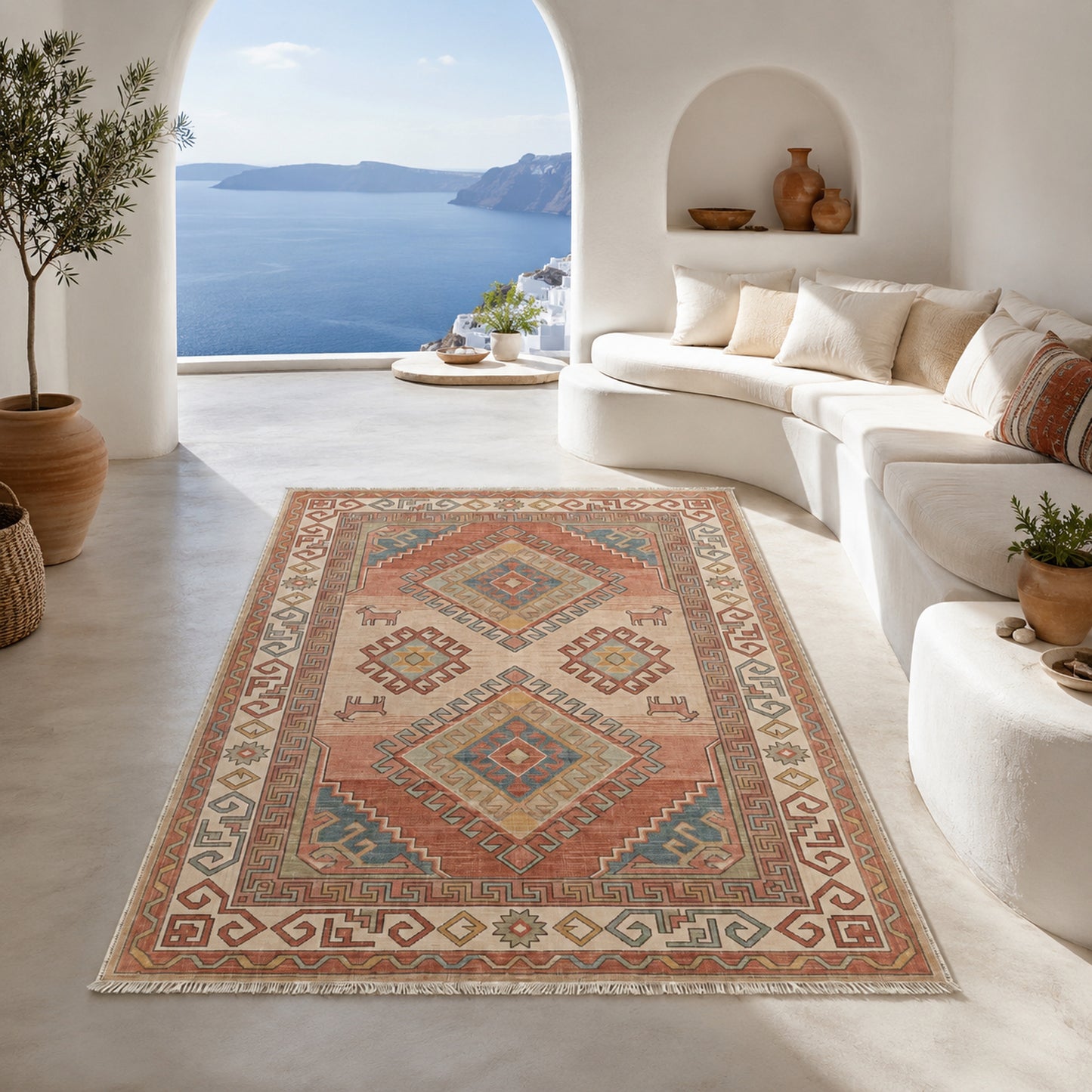 RW30490310 washable chenille area rug, room scene