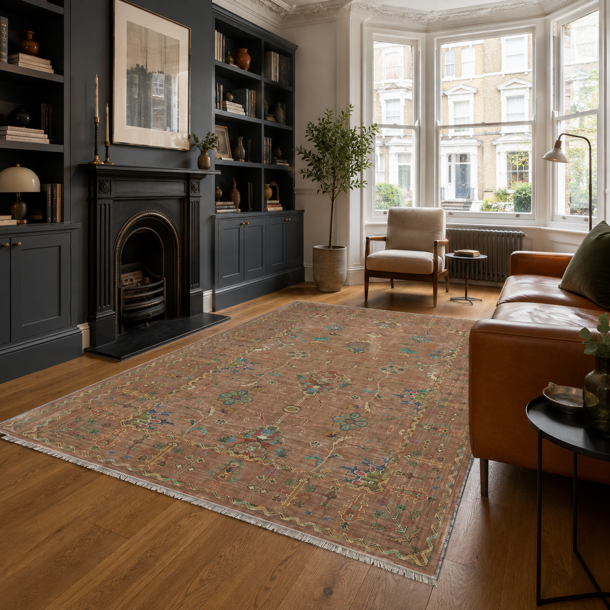 RW3051 washable chenille area rug, room scene