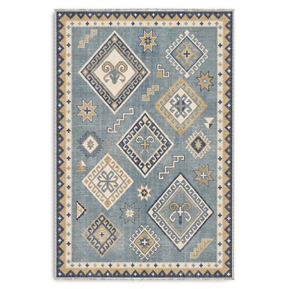 RW3054 washable chenille area rug viewed from above