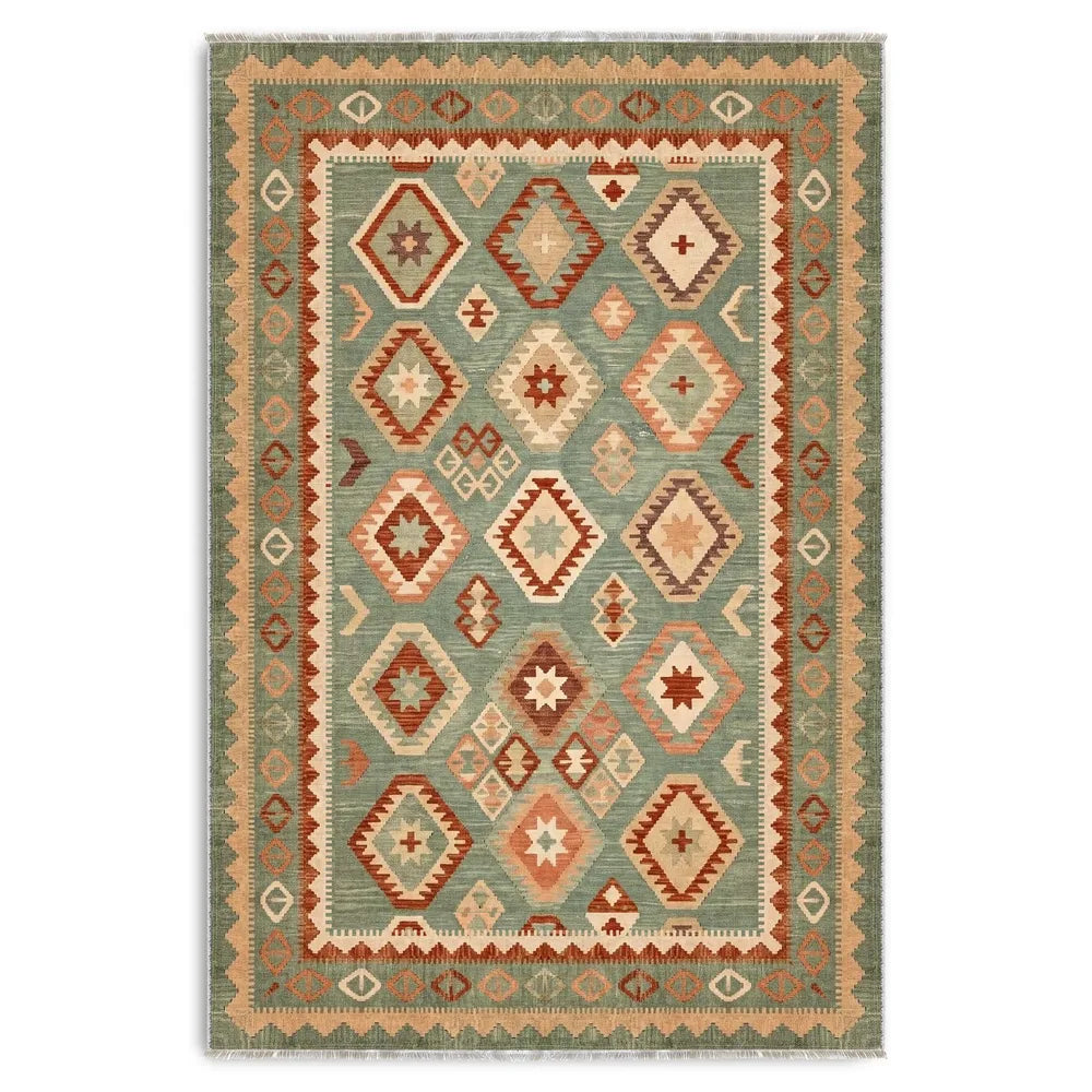RW3055 washable chenille area rug viewed from above