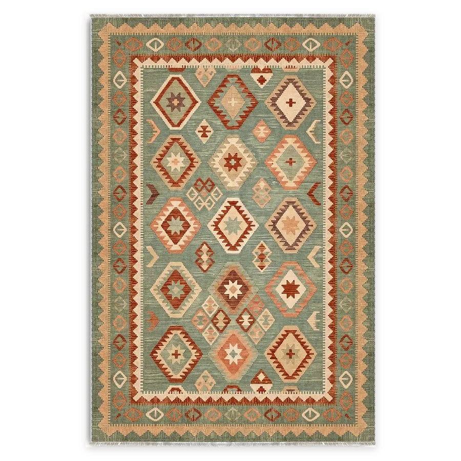Waschbarer Teppich „Kazak Sage Tribal“