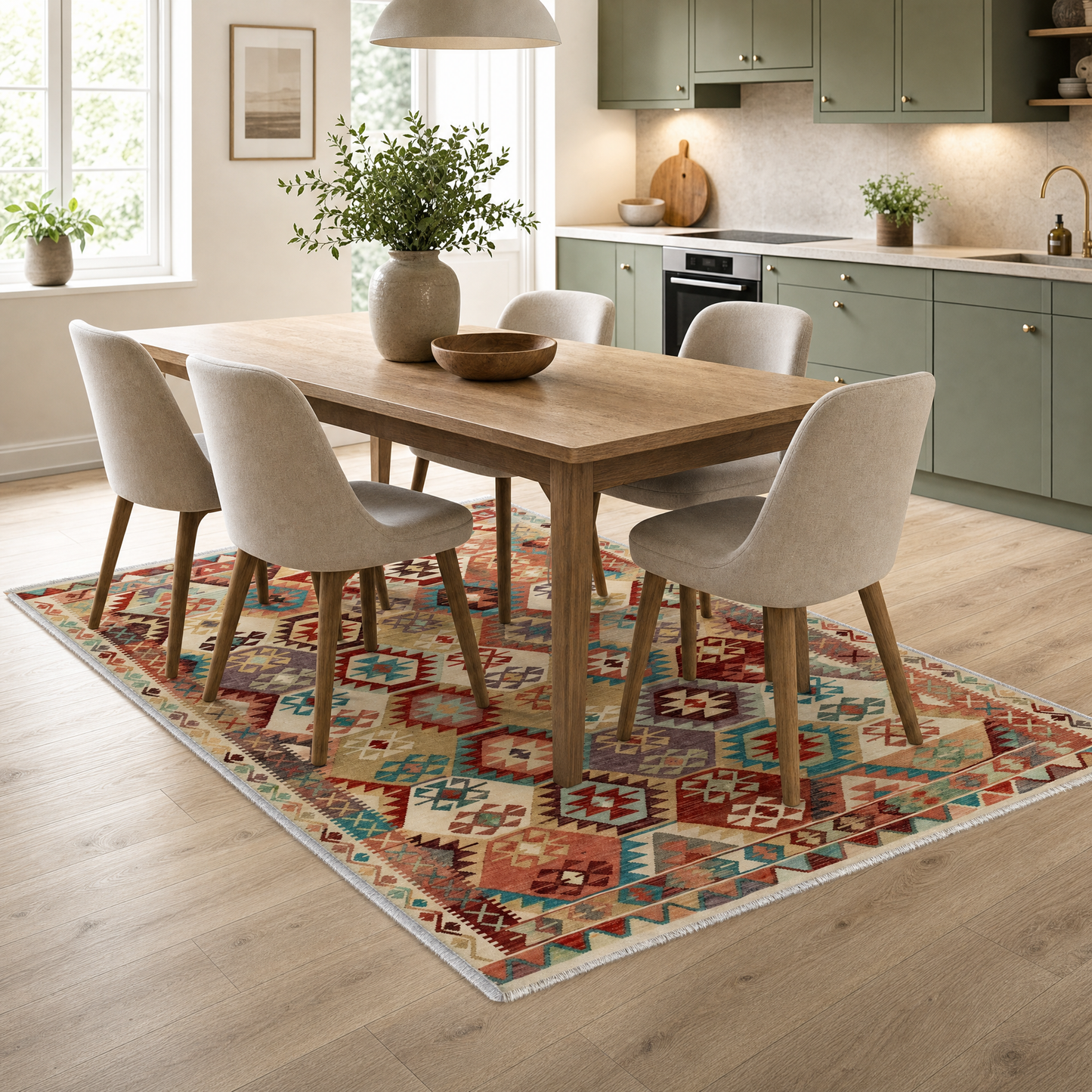 RW3056 washable rug in a modern kitchen