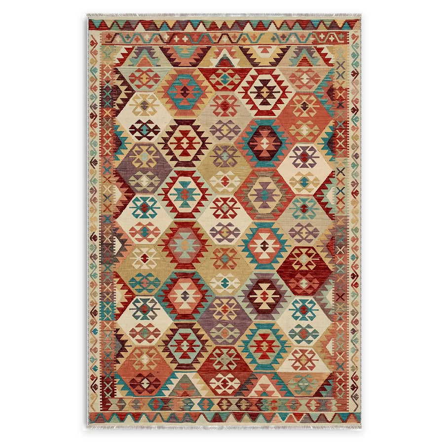 Strong Heritage Burnt Orange Washable Rug