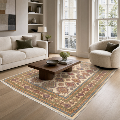 RW3057 washable chenille area rug in a modern living room