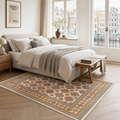 RW3057 washable area rug in a modern bedroom
