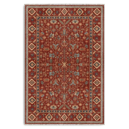 RW3061 washable chenille area rug viewed from above