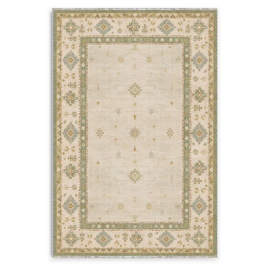 Waschbarer Teppich „Gendje Oat Tribal“