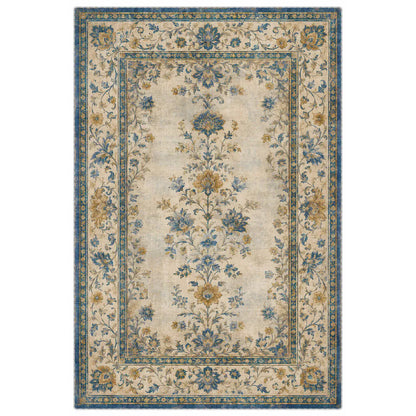 RW3065 washable chenille area rug viewed from above