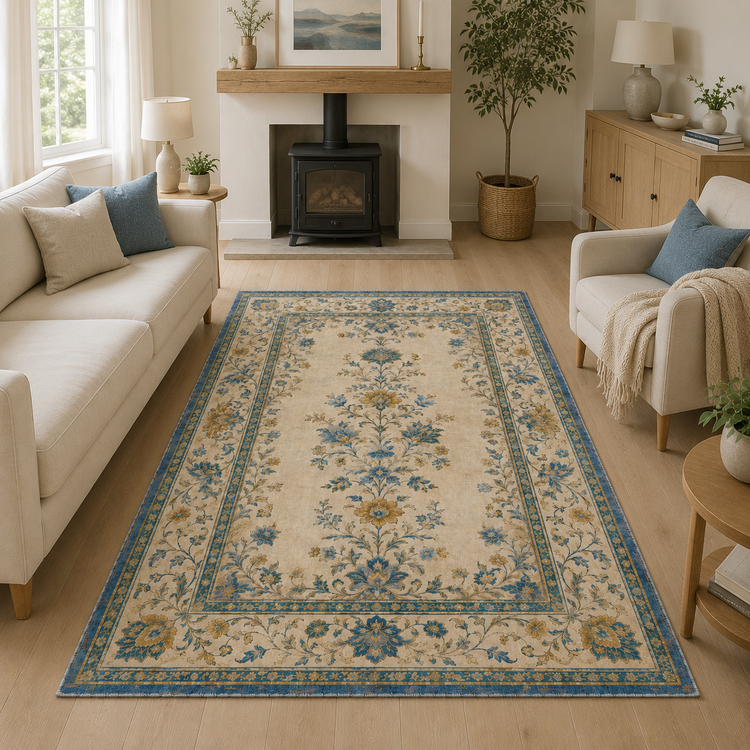 RW3065 washable chenille area rug, room scene