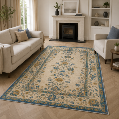 RW3065 washable chenille area rug, room scene