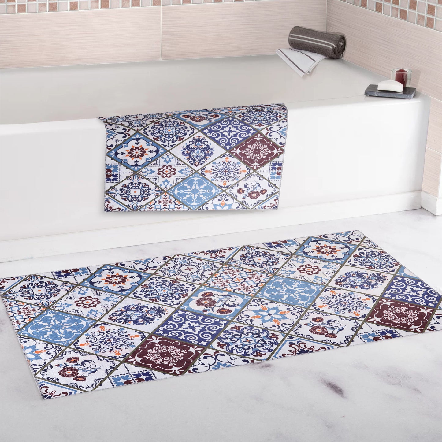 RW4002 washable chenille area rug, doormat