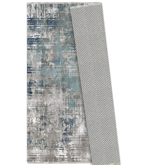 RW7001 washable chenille area rug viewed from above