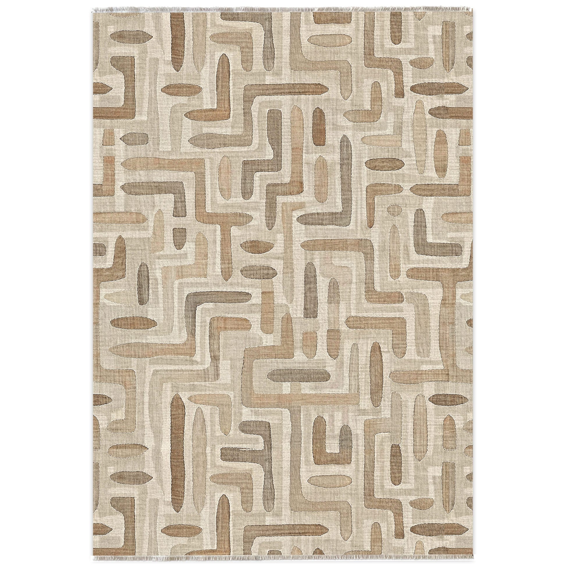RW7004 washable chenille area rug viewed from above
