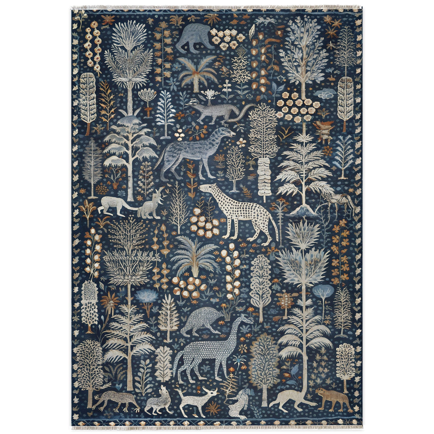 RW7005 washable chenille area rug viewed from above