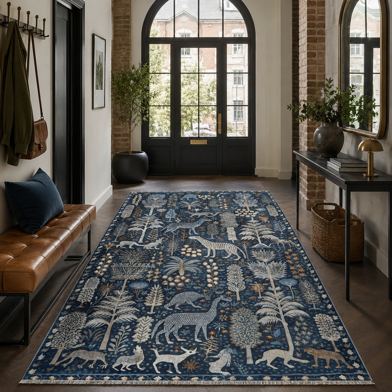 RW7005 washable chenille rug texture and pattern detail