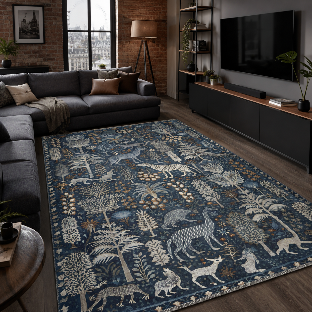 RW7005 washable chenille rug texture and pattern detail