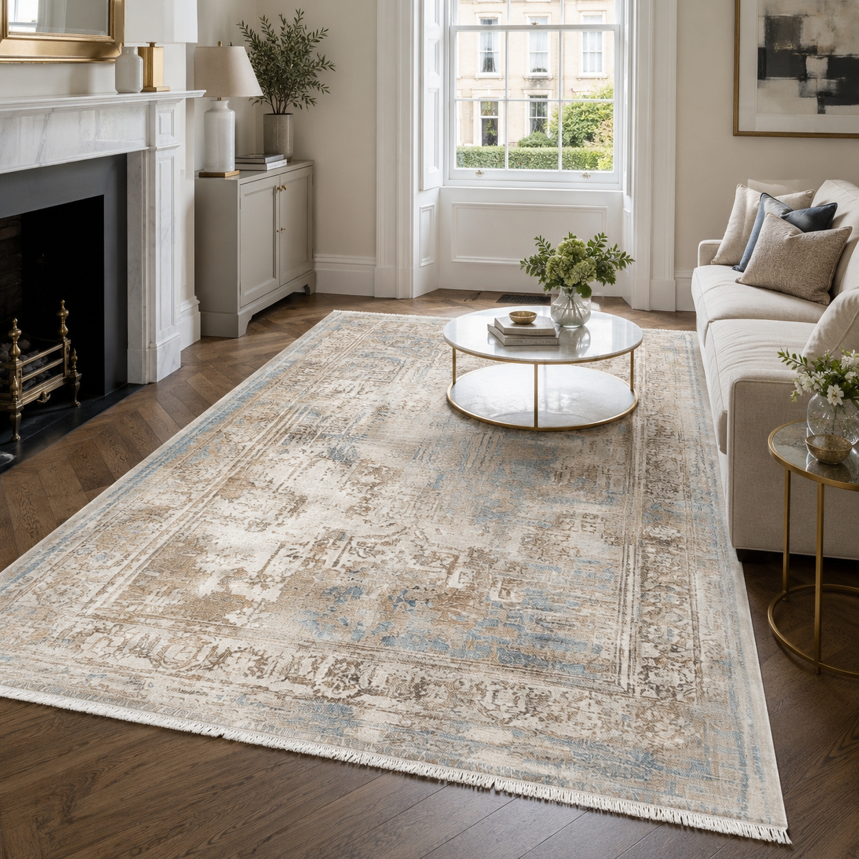 RW7006 washable chenille area rug