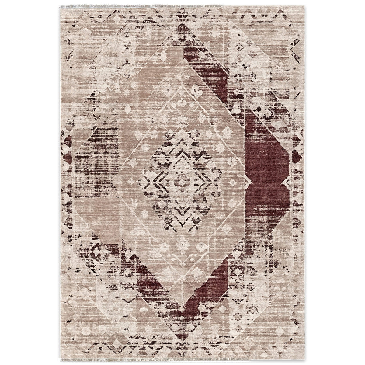 RW7010 washable chenille area rug viewed from above