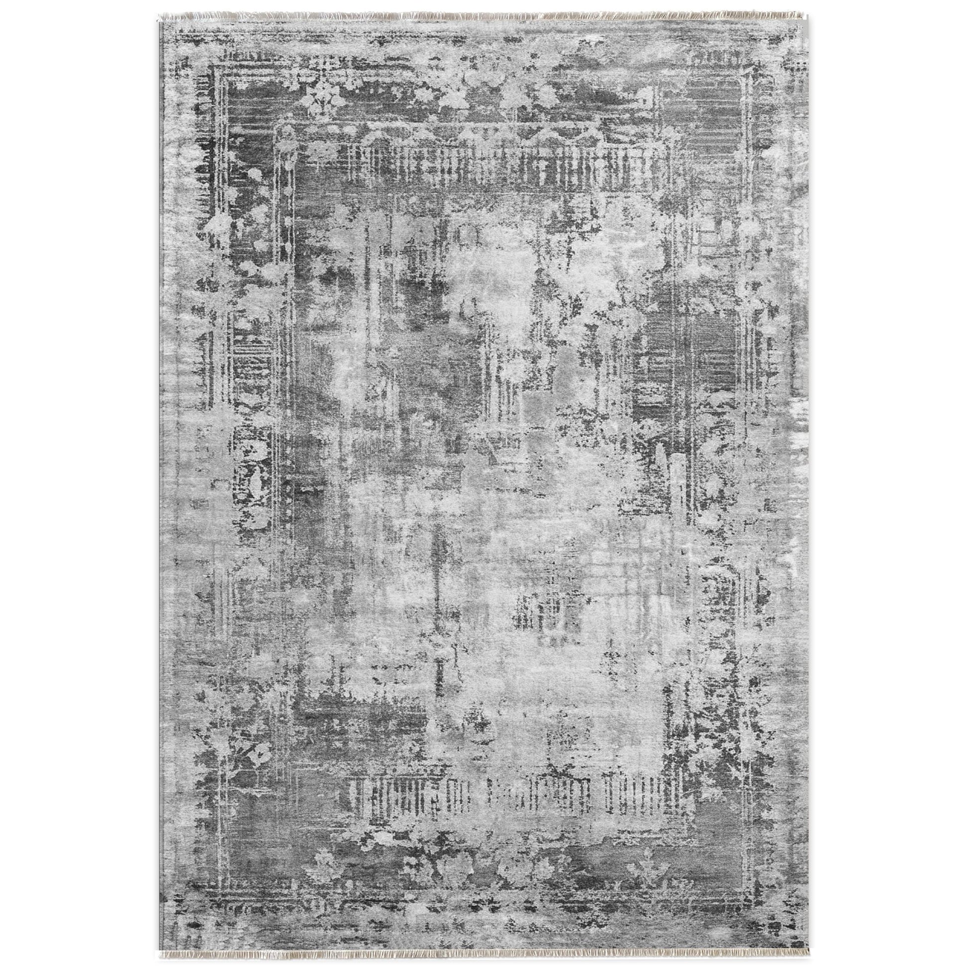RW7012 washable chenille area rug viewed from above