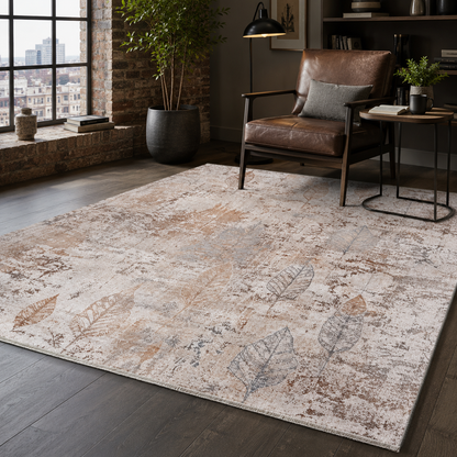 RW7013 washable chenille rug texture and pattern detail