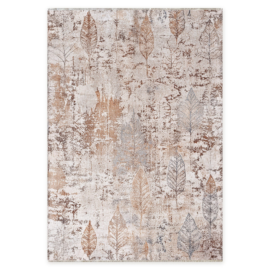 Datum Taupe Moderner waschbarer Teppich