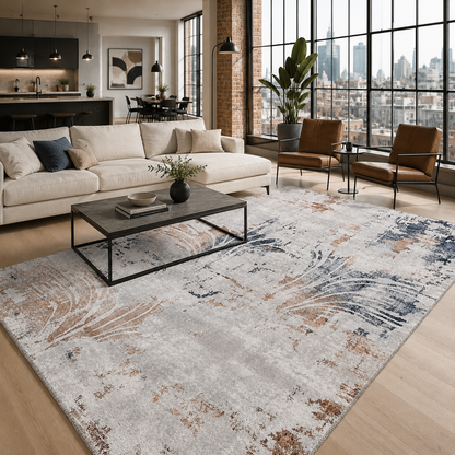 RW7014 washable chenille rug texture and pattern detail