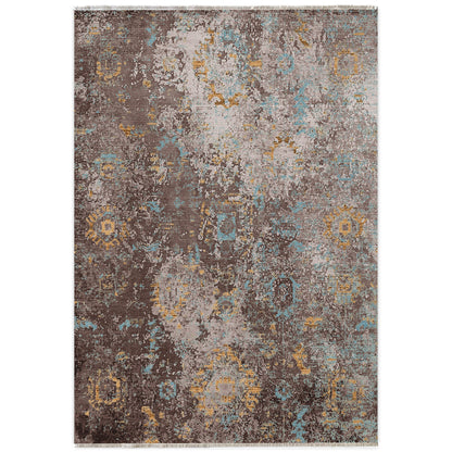 RW7015 washable chenille area rug viewed from above