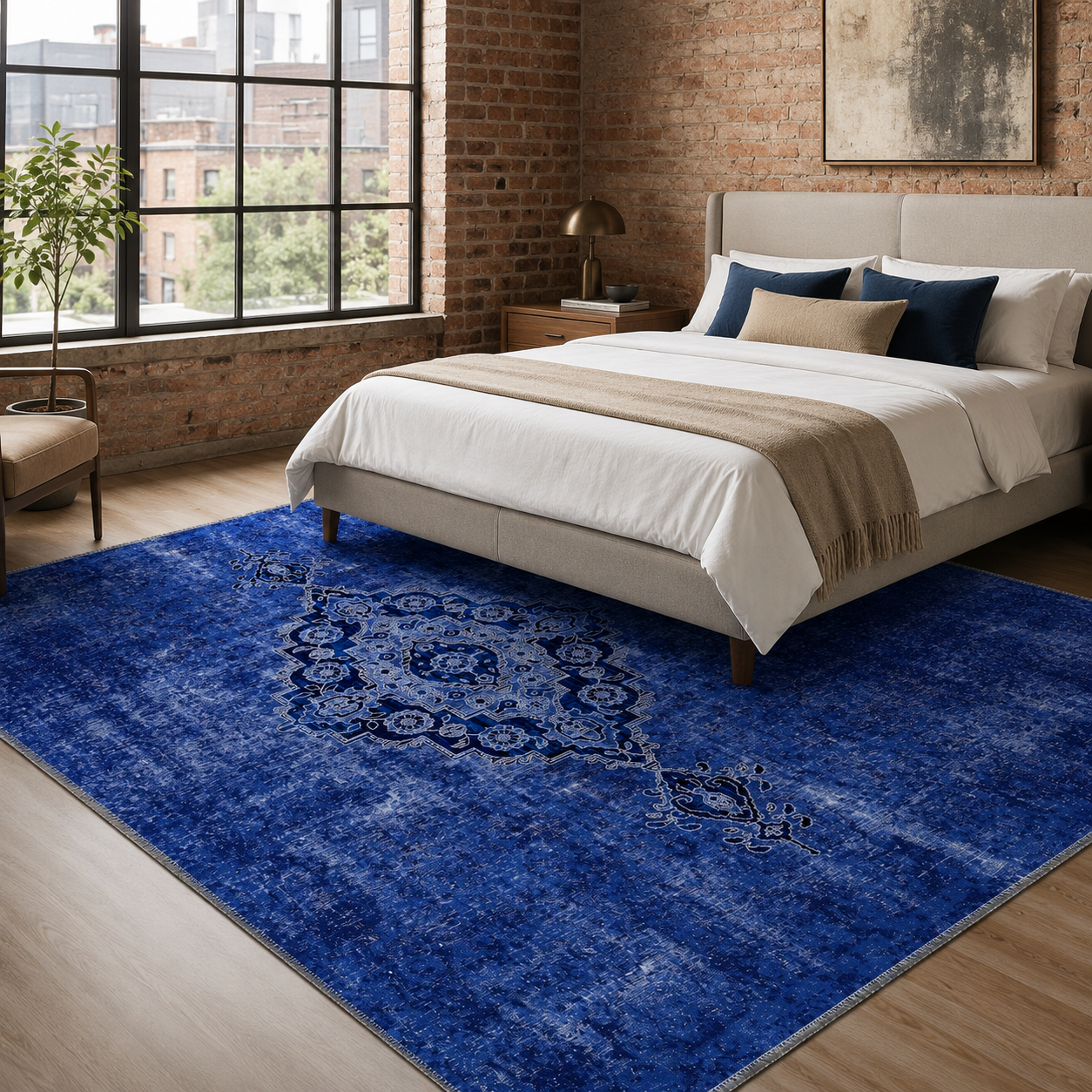 RW7018 washable chenille rug texture and pattern detail
