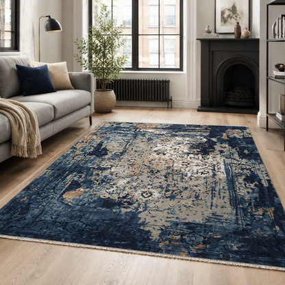 RW7023 washable chenille rug texture and pattern detail