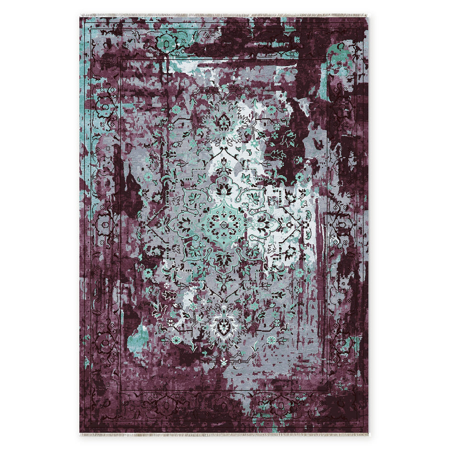 Parlour Patina Muted Green Vintage Washable Rug