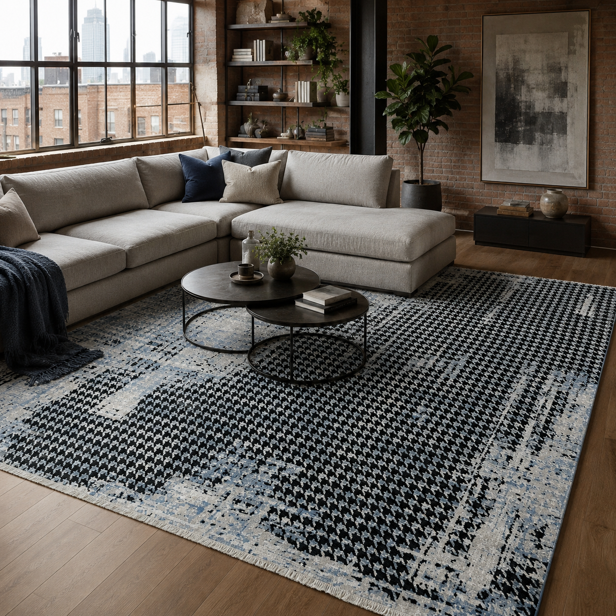RW7026 washable chenille rug texture and pattern detail