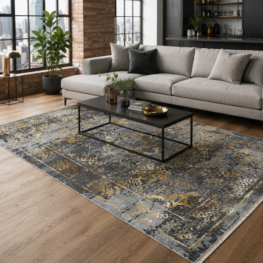 RW7028 washable chenille area rug