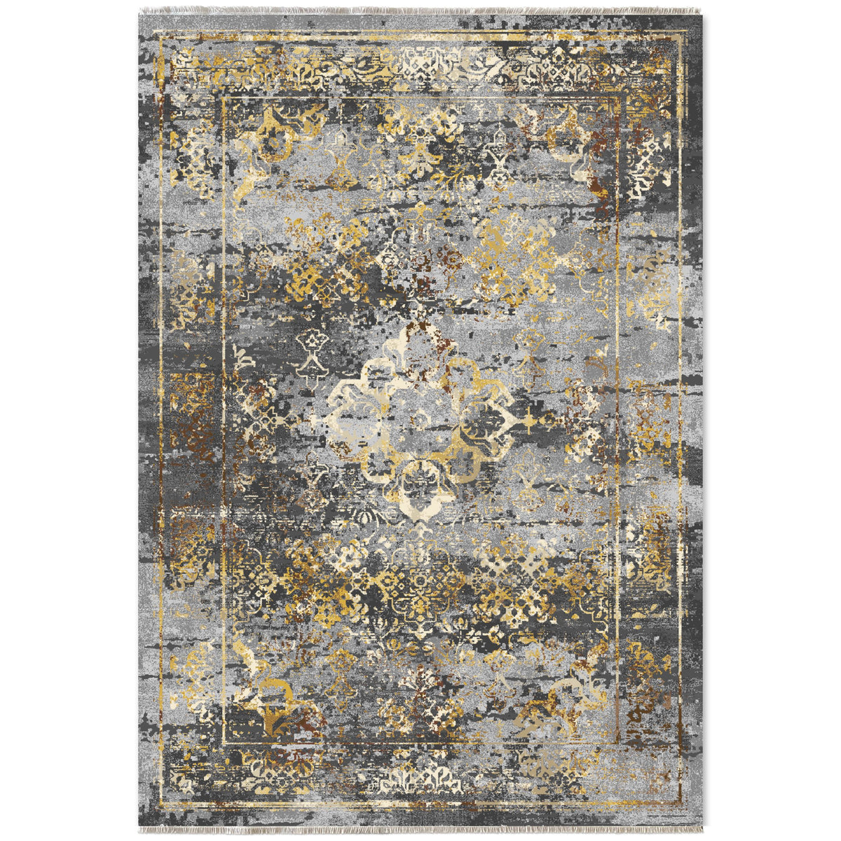 RW7028 washable chenille area rug viewed from above