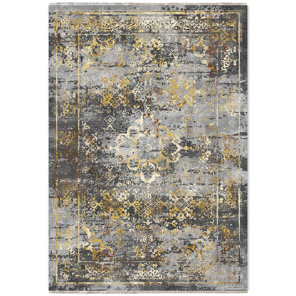 RW7028 washable chenille area rug viewed from above