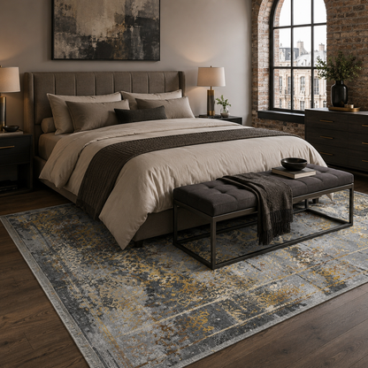 RW7028 washable chenille rug texture and pattern detail