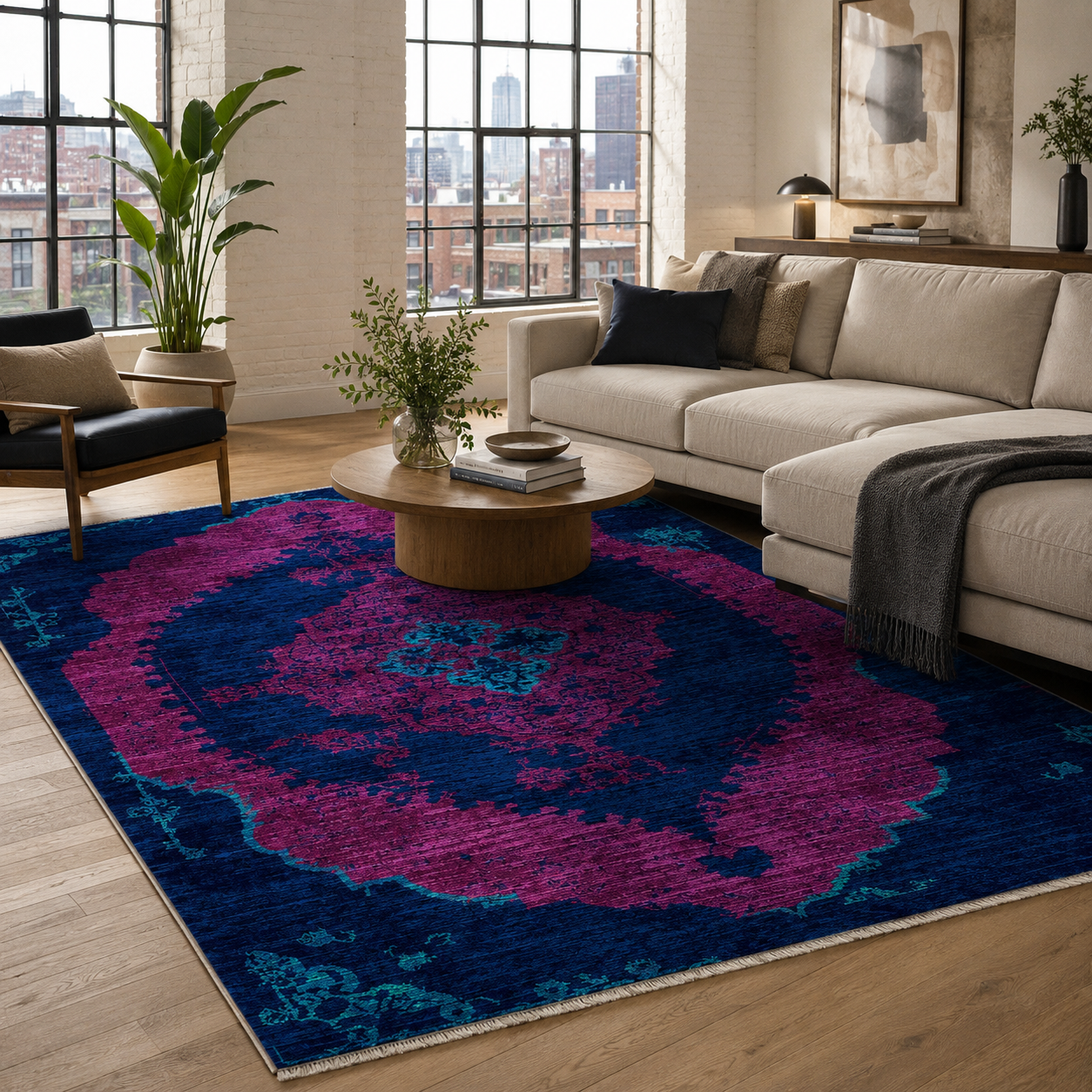 RW7029 washable chenille area rug