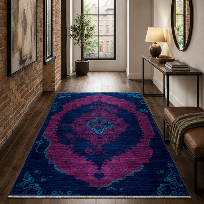 RW7029 washable chenille rug texture and pattern detail