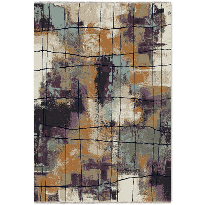 RW7030 washable chenille area rug viewed from above