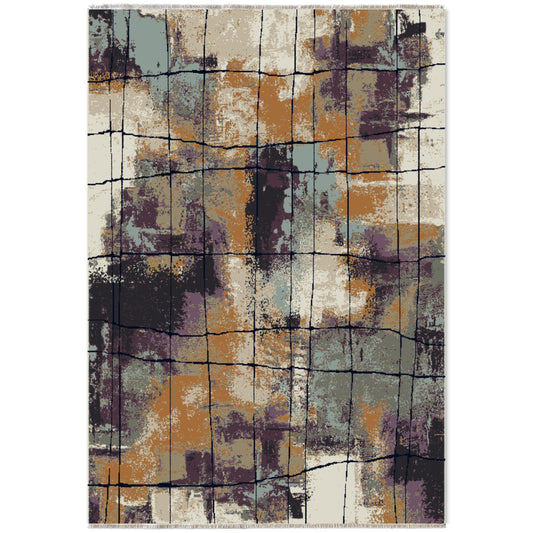 RW7030 washable chenille area rug viewed from above