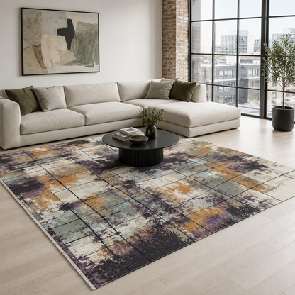 RW7030 washable chenille rug texture and pattern detail