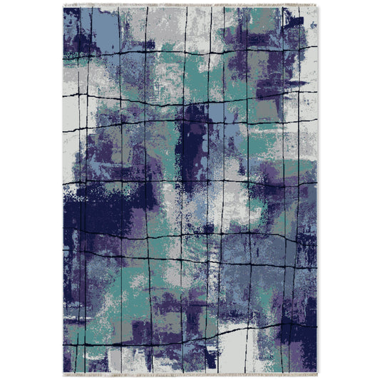 RW7031 washable chenille area rug viewed from above