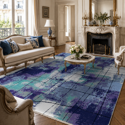 RW7031 washable chenille rug texture and pattern detail