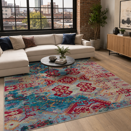 RW7032 washable chenille area rug