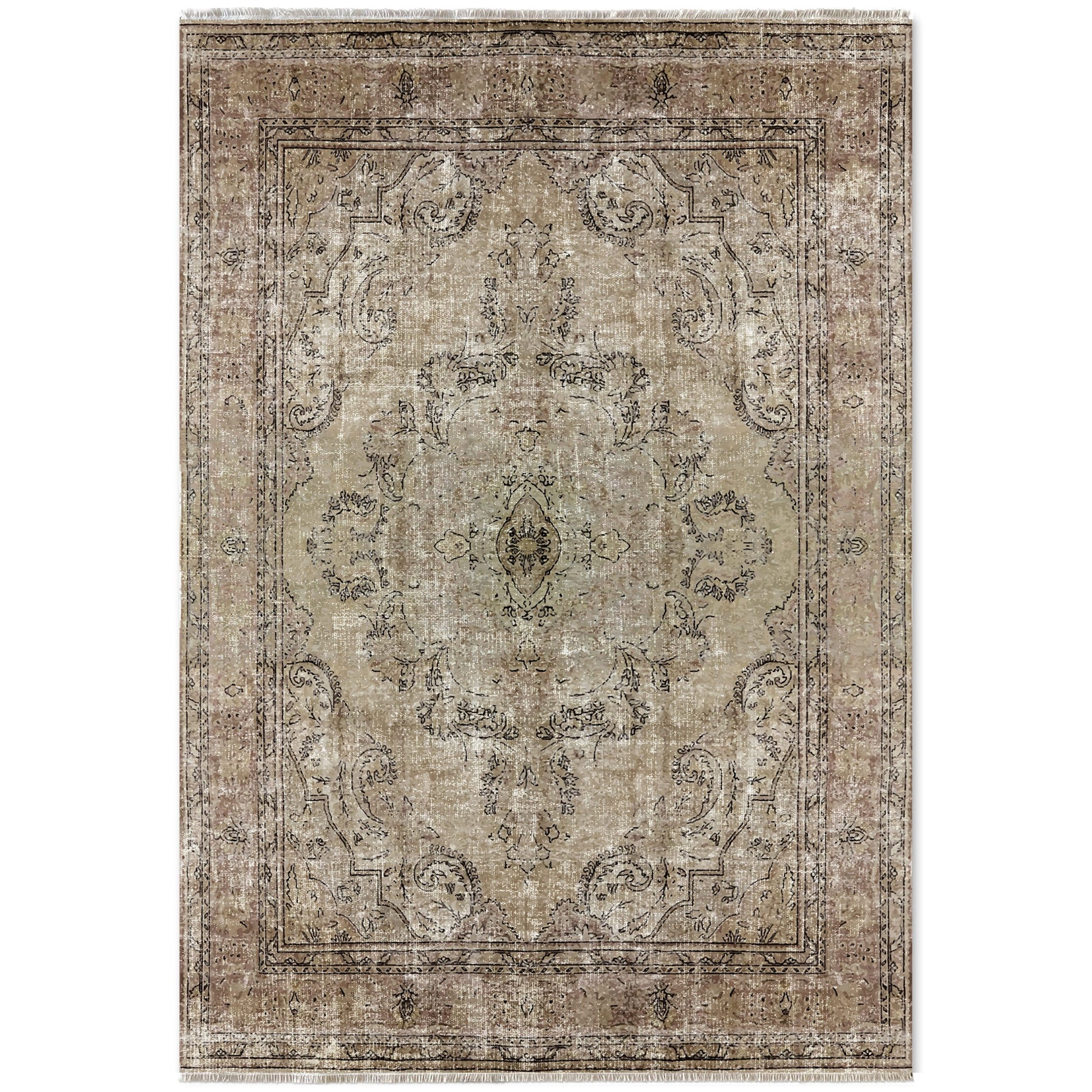 RW7033 washable chenille area rug viewed from above