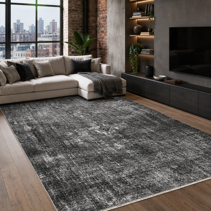 RW7034 washable chenille rug texture and pattern detail