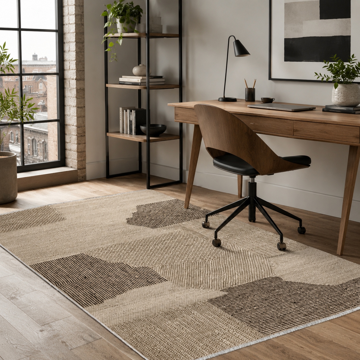 RW7035 washable chenille rug texture and pattern detail