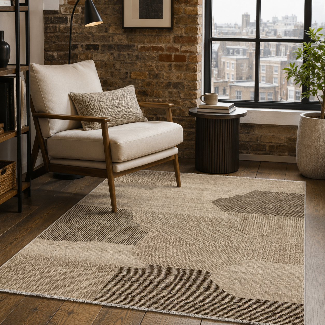 RW7035 washable chenille rug texture and pattern detail