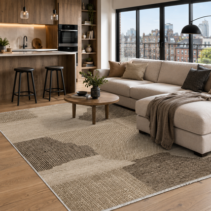 RW7035 washable chenille rug texture and pattern detail