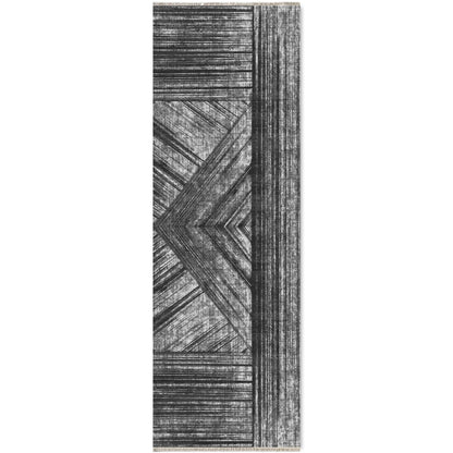 RW7037 washable chenille area rug viewed from above